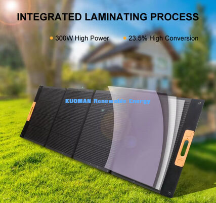 Wieloportowa ładowarka solarna 300W 100% zielonej energii słonecznej, elastyczny, składany, przenośny panel słoneczny