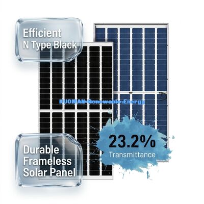 540W 550W Monokrystaliczny Panel Słoneczny Perc o Wydajności 22% i Bezramowej Szklanej Konstrukcji