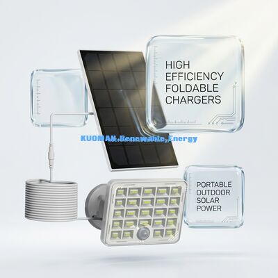 Wodoodporna lampa solarna 3W z czujnikiem i przenośnym panelem słonecznym 182mmx182mm do oświetlenia zewnętrznego