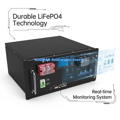 KM 48V 200Ah Akumulator do magazynowania energii domowej LiFePO4 o pojemności 10,24 kWh i ponad 8000 cyklach ładowania do magazynowania energii w budynkach mieszkalnych