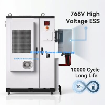 Zewnętrzny przemysłowy system magazynowania energii bateryjnej z baterią litowo-żelazowo-fosforanową o pojemności 107,52 kWh i stopniem ochrony IP54
