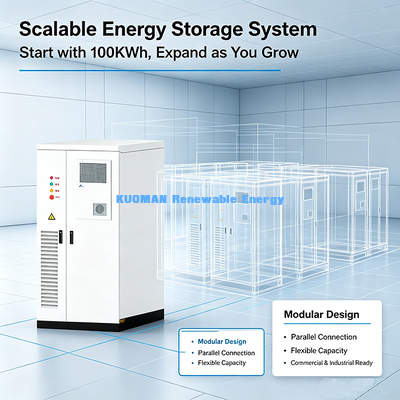 100kWh komercyjna bateria ESS. 50kW LiFePO4 szafa do magazynowania energii dla fabryki
