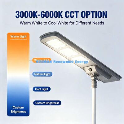 50W 220lm/W Wysokiej Wydajności Lampa uliczna IP65 wodoodporna zintegrowana ze światłem słonecznym