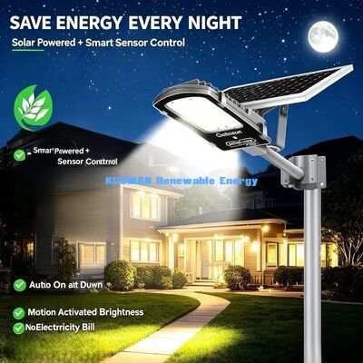 300-500 LED światło uliczne słoneczne IP65 wodoodporny czujnik ruchu