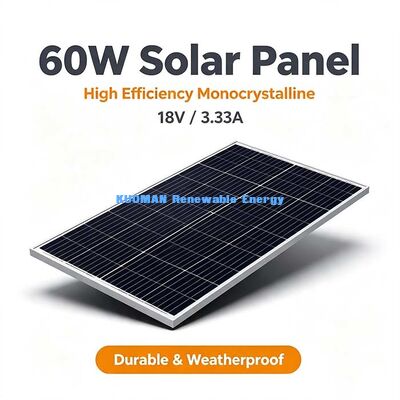 60W mono panel słoneczny Duża efektywność niskiego światła, zewnętrzny moduł fotowoltaiczny do zasilania domowego w nagłych wypadkach
