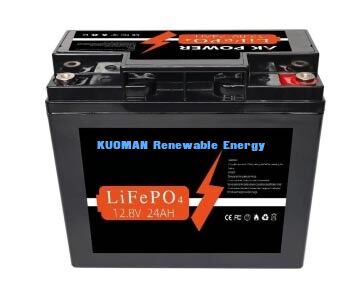 Akumulator LiFePO4 12V 24Ah o energii 307,2 Wh i obudowie z tworzywa ABS do zastosowań głębokiego cyklu