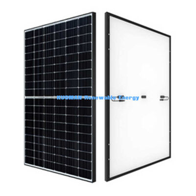 Czarny panel słoneczny typu N o mocy 415W, wydajności 22% i ramie z anodowanego aluminium
