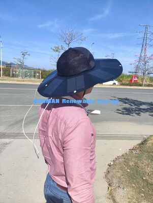 KM Nowy składany, przenośny, ładowalny kapelusz słoneczny