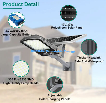 High Quality Waterproof LED street light 500w split solar street light with solar panel