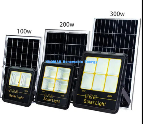 300W LED Solarna Lampa Powodziowa IP65 Wodoodporna 15000LM Wysoki Strumień Świetlny z Aluminiową Obudową do Oświetlenia Zewnętrznego