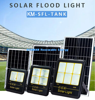 300W LED Solarna Lampa Powodziowa IP65 Wodoodporna 15000LM Wysoki Strumień Świetlny z Aluminiową Obudową do Oświetlenia Zewnętrznego