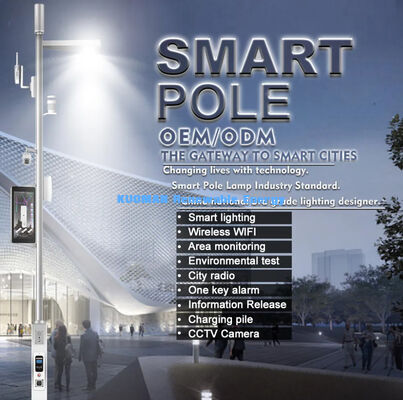 Droga wioskowa na zewnątrz Smart City LED lampy uliczne słupki z kamerą słupka