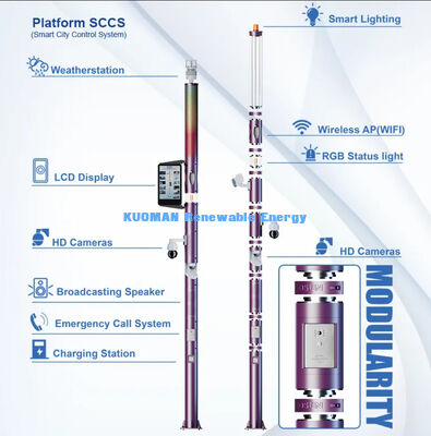 Inteligentny System Sterowania Ekranem LED Słup Oświetleniowy Zewnętrzny Inteligentne Zdalne Światła Słup