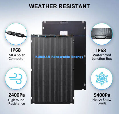 Elastyczny Home Travel RV dwustronny elastyczny panel słoneczny 200W FFC i włókno węglowe