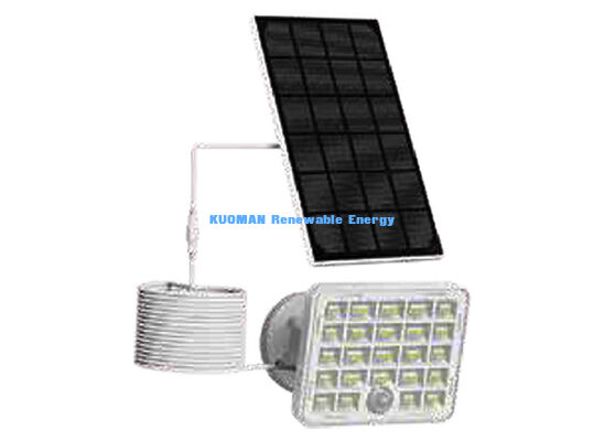 Wodoodporna lampa solarna 3W z czujnikiem i przenośnym panelem słonecznym 182mmx182mm do oświetlenia zewnętrznego