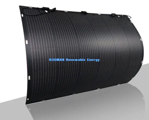 Zgięty panel słoneczny     Projektowany z włókna węglowego do użytku w samochodzie kempingowym/morskim/poza siecią