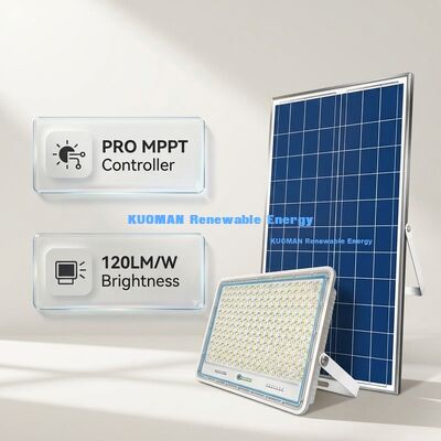 Wydajny 120LM/W Jasny Reflektor Solarny z Wodoodpornością IP65 i Kontrolerem PRO MPPT