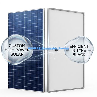 Panel słoneczny 500W-600W o wydajności 22% i odporności na warunki atmosferyczne IP65 do produkcji energii przemysłowej