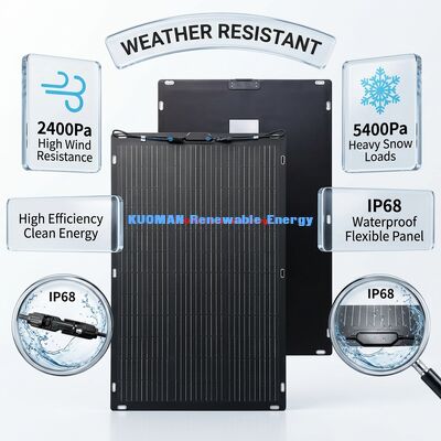 200W IP67 360 Stopni Giętki Elastyczny Panel Słoneczny do Kamperów i Domu Podróżnego Panel Bifacjalny