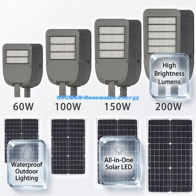 50W IP65 Wodoodporna aluminiowa lampa uliczna solarna z technologią LED do oświetlenia dróg zewnętrznych