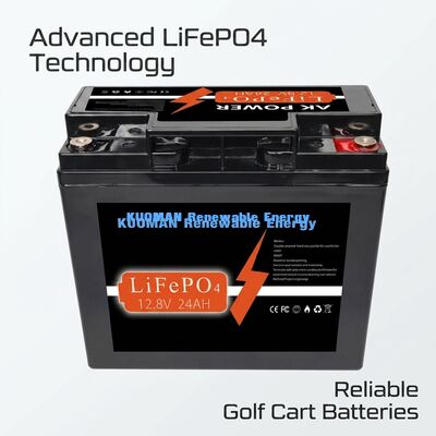 Akumulator LiFePO4 12V 24Ah o energii 307,2 Wh i obudowie z tworzywa ABS do zastosowań głębokiego cyklu