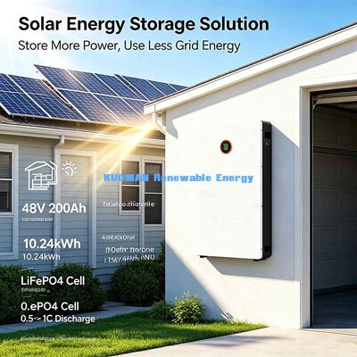 Wieloźródłowe ładowanie LiFePO4 Powerwall 51.2 V 200Ah Generator paneli słonecznych Bateria do ładowania sieci