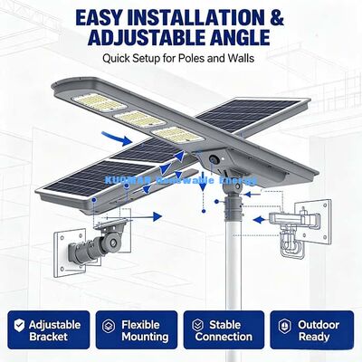 Oszczędność energii All In One Solar Street Light 40W SMD5050 LED Solar Lamp Bez kosztów energii elektrycznej