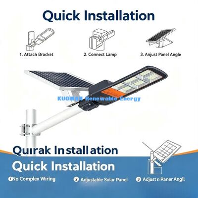 6000K Daylight Solar Road Light Long Battery Life for Rural Village Road