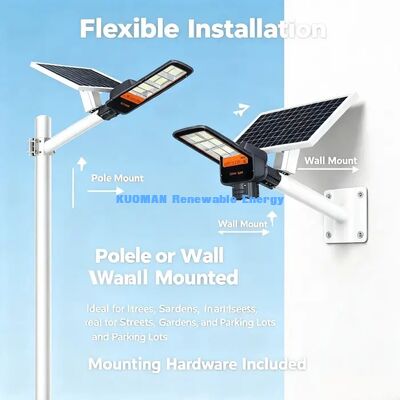 130lm/W Super Jasne Lampy Uliczne Solarne 70°\*150° Szeroki Kąt Rozsyłu Światła
