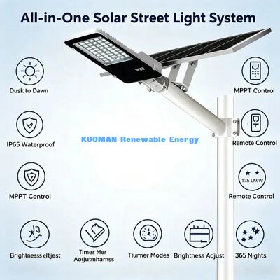 Antykorozyjna aluminiowa obudowa lampy ulicznej solarnej do użytku w wilgotnych obszarach przybrzeżnych