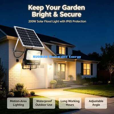 Energooszczędna solarna lampa powodziowa off-grid, lampa ogrodowa bez rachunków za prąd