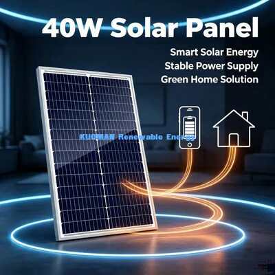 Mały 40W Monokrystaliczny Panel Słoneczny MC4 Konektor RV Boat Camping Power