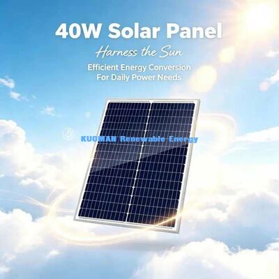 Wodoszczelny 40W Mono Panel Słoneczny Ciężko działający ramka aluminiowa Podwórko Słoneczne