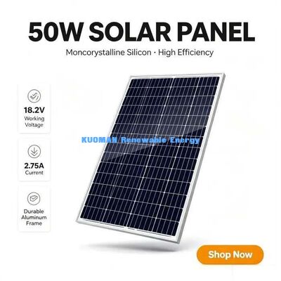 Panel słoneczny 50W o wysokiej wydajności, napięcie systemowe 700V, bezpieczne zasilanie poza siecią