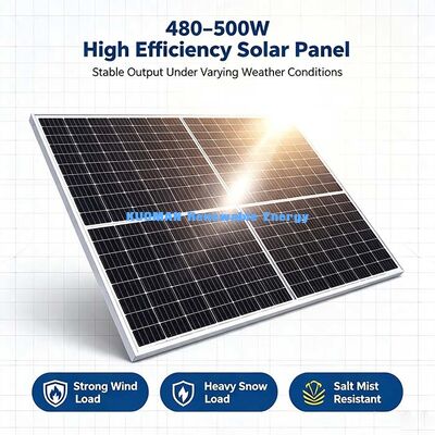 RW & Boat Off-Grid 500W Bifacial Solar Charging Panel Kit typu N