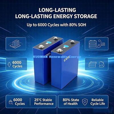 3.2V 100Ah CATL Prismatic LiFePO4 Battery Cell, Free Connecting Busbars, Lithium Cell for 12V 24V 48V Battery Pack Making